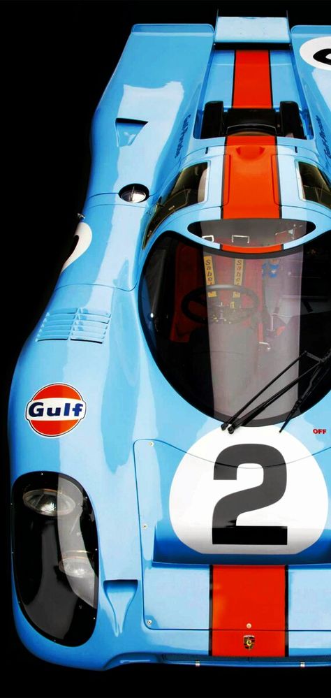 (°!°) 1969 Porsche 917K in Gulf Livery, enhanced by Keely VonMonski Porsche 917 Gulf, Gulf Racing, Porsche Motorsport, Porsche 917, Classic Racing Cars, Lovely Car, Racing Art, Exotic Sports Cars, Vw Porsche