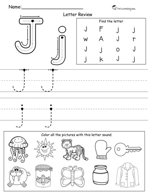 Preschool Alphabet Book, Letter J Activities, Preschool Alphabet Letters, Handwriting Worksheets For Kids, Alphabet Activities Kindergarten, Letter Recognition Worksheets, Fun Worksheets For Kids, Cvc Words Kindergarten, English Worksheets For Kindergarten