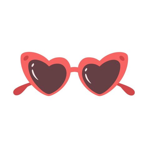 Heart Glasses Drawing, Glasses Drawing Reference, Glasses Drawing, Heart Shaped Glasses, Heart Glasses, Retro Glasses, Wedding People, Heart Tree, Logo Banners