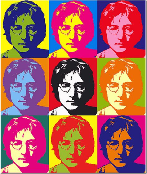 John Lennon - Andy Warhol pop art Andy Warhol Poster, Pop Art Effect, Pop Art Andy Warhol, Warhol Paintings, Art Andy Warhol, Pop Art Face, Andy Warhol Museum, Portraits Pop Art, Andy Warhol Pop Art