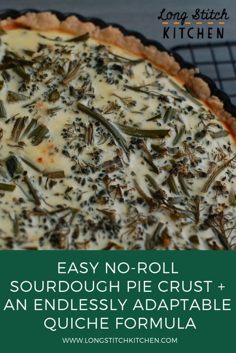 Pie Crust Savory, Sour Dough Bread Starter Recipe, Quiche Crust Recipe, Sourdough Pie Crust, Quiche Crust, Savory Pie Crust, Stitch Kitchen, Sourdough Bread Starter, Kefir Recipes