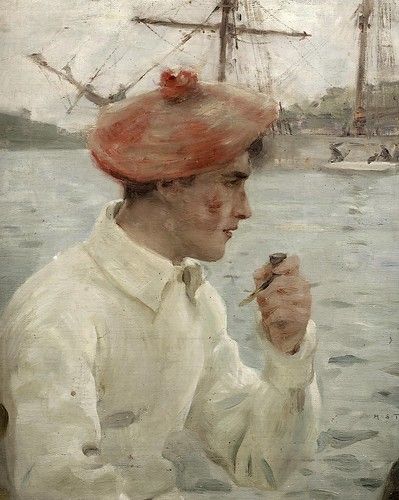 Henry Scott Tuke, Sailor Aesthetic, Fantasy Story Ideas, Amber Tree, Art Of Man, Sea Painting, Red Cap, Character Design Male, Gay Art