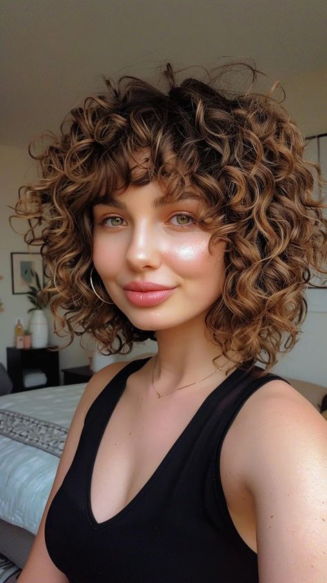 Bob Haircuts Brunette, Haircuts Brunette, Round Face Curly Hair, Hair Shaping, 2024 Haircut, Girl Hair Styles, Hair Styles Long Hair, Curly Cuts, Shoulder Length Curly Hair