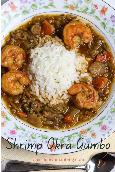 Shrimp Okra Gumbo, Okra Gumbo Recipe, Seafood Gumbo Recipe Easy, Gumbo Recipe Okra, Smothered Okra, Gumbo Recipe Easy, Fresh Okra, Okra Gumbo, Seafood Gumbo Recipe