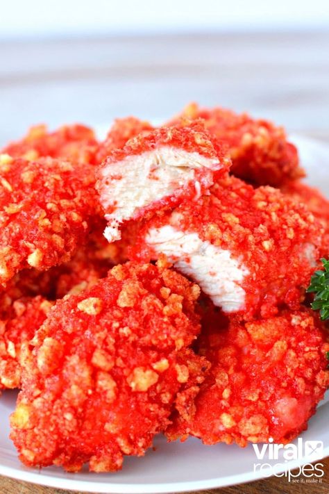 Hot Cheeto Chicken, Cheeto Chicken, Hot Cheetos Chicken, Crockpot Chicken And Potatoes, Salty Side Dish, Asparagus Side Dish, Asparagus Stuffed Chicken Breast, Viral Recipes, Chicken Protein