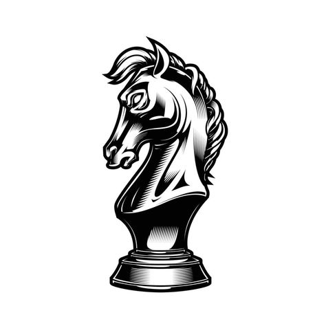 Tattoo Chess, Chess Vector, Chess Tattoo, Chess Knight, Knight Chess, The Knight, Chess, Vector Art, Horses