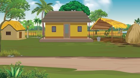 Bangladeshi asian indian village poor pe... | Premium Vector #Freepik #vector #background #village #asian #people 2d Village Background, Cartoon Village Background, Village Background Indian, Cartoon Animation Background, Cartoon Background Images, Copul Pic, Village Vector, Jungle Images, 2d Background