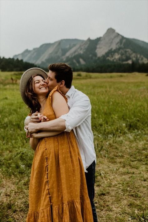 An engaged couple at Chautauqua Park in Boulder, CO Engagement Photo Poses, Boulder Co, Bouldering, Photo Poses, Engagement Session, Engagement Photos, Couple Photos, Photography