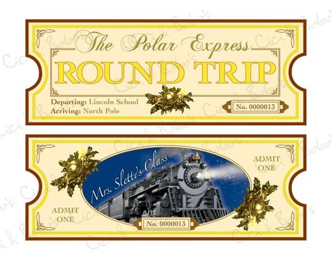 Polar Express Ticket Template Printable - BestTemplatess - BestTemplatess Template Tiket, Train Ticket Template, Blank Ticket Template, Golden Ticket Template, Polar Express Ticket, Polar Express Tickets, Polar Express Christmas Party, Polar Express Theme, Ticket Template Printable