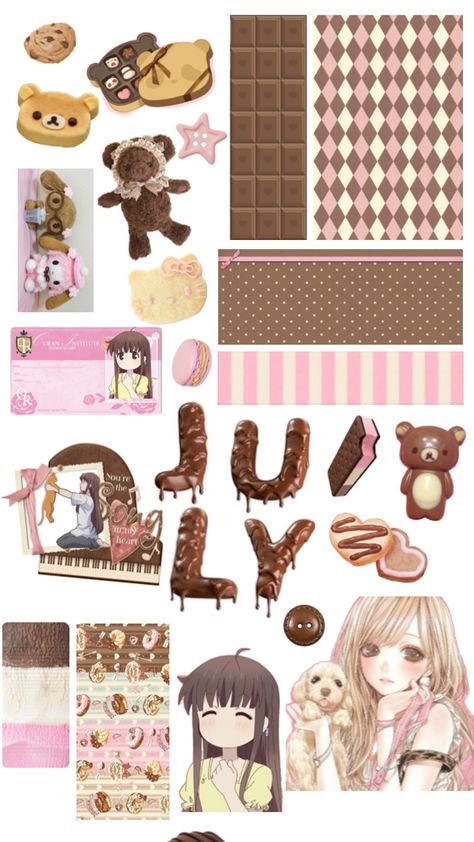 Choco girl aesthetic Choco Girl, Chocolate Baking, Aesthetic Stickers, Sugar Cookie, Kawaii