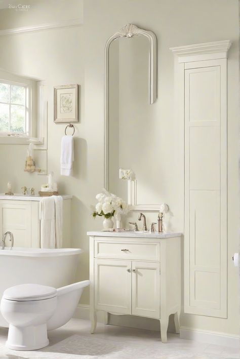 bathroom vanity bathroom vanities cabinet refacing bathroom wall cabinets White Paint Bathroom, White Bathroom Paint Colors, Ivory Bathroom, White Bathroom Paint, White Wall Paint, Painting Bathroom Cabinets, Bathroom Themes, Bathroom Paint Colors, Bathroom Cabinets