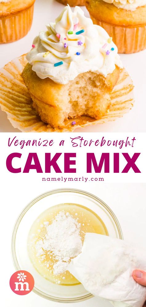 Vegan Box Cupcakes Cake Mixes, Vegan Yellow Cake Recipe, Vegan Box Cake Mix Recipes, Vegan Boxed Cake Mix Hacks, Vegan Cake Box Recipes, Vegan Cake Mix Hacks, How To Make Box Cake Mix Vegan, Vegan Cake Mix Recipes, Vegan Cake Mix Cookies