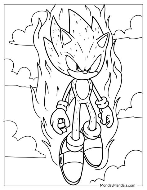 20 Super Sonic Coloring Pages (Free PDF Printables) Super Sonic Coloring Pages, Sonic The Hedgehog Coloring Pages, Sonic Coloring Pages, Sonic Coloring, Palette Playground, Sonic Drawing, Kids Christmas Coloring Pages, Batman Coloring Pages, Minecraft Coloring Pages