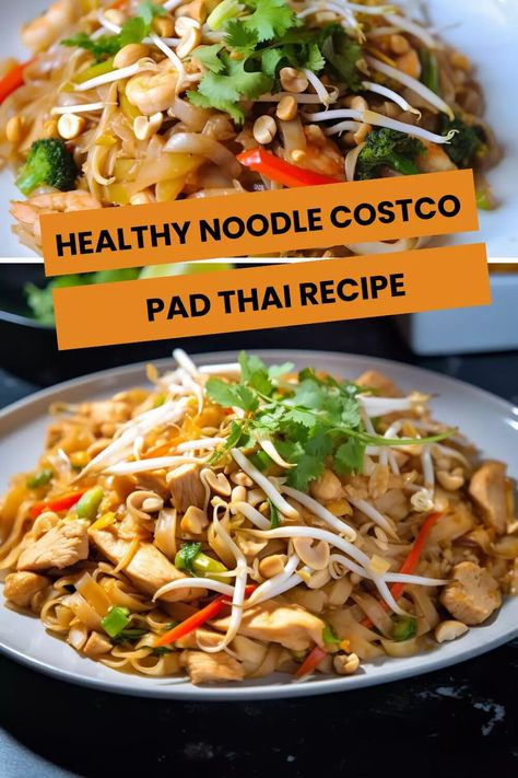 Healthy Noodle Costco Pad Thai Recipe – Hungarian Chef Healthy Noodles Costco Recipes, Healthy Noodle Recipes, Poblano Chili, Healthy Noodles, Costco Meals, Types Of Noodles, Julienned Carrots, Thai Recipe, Pad Thai Recipe