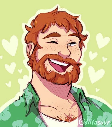 Himbo Character Design Blonde, Cute Man Drawing, Dad Drawing Ideas, Mat Sella, Dad Character Design, Brian Harding, Bearded Characters