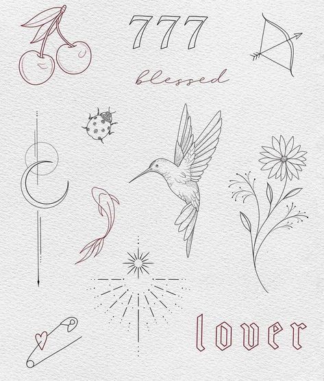 Sci Fi Tattoos, Tattoo Main, Small Girly Tattoos, Cherry Tattoos, Flame Tattoos, Aesthetic Ootd, Red Ink Tattoos, Cute Tiny Tattoos, Hummingbird Tattoo