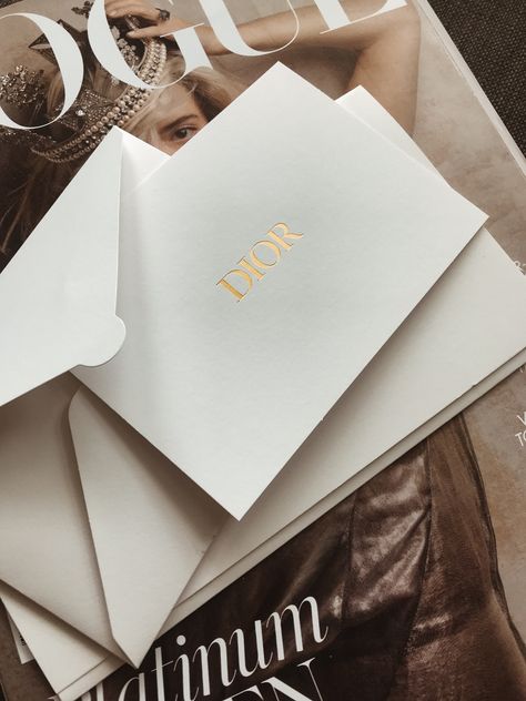 Dior Thank You Card, Dior Stationery, Dior Invitation, Dior Envelope, Notes Creative, Aesthetic Poster, Stationary Design, Gift Paper, Luxury Packaging