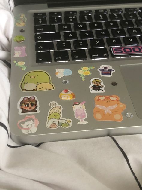 Laptop Ideas, Laptop Decoration, Aesthetic Objects, Quotes Cute, Cute Laptop Stickers, Macbook Stickers, Cute Pics, Iphone Obsession, Computer Sticker