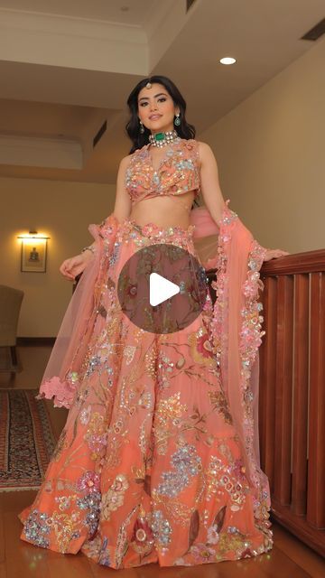 M O L E D R O ® on Instagram: "It is revealed!!! Lehenga is the only true soulmate every girlie has got.✨🫶🏻

All the Bride-to-be’s and the bridesmaids, brace yourselves for the irresistible allure of this romantic glamour, satisfying your softcore cravings. This beautifully crafted coral pink lehenga, Zara, adorned with intimate floral detailing transforms you into that hopelessly romantic girlie, who eagerly awaits for her perfect filmy meet-cute to happen🫶🏻💝✨.

Seen here – Zara Lehenga Set

To shop NOW follow the link 📌 in our bio or visit our Flagship store at Shahpurjat, Delhi.
_______
.
.
.
.
.
#mymoledro #moledro #indiancouture #firdaus #fyp #Fashion #couture #IndianCouture #sr #nr #bollywood #ethnicwear #designerwear #weddinginspo #festivefinds #fyp #reels #weddinglehenga #ind Wedding Lehengas Bridesmaids, Hopelessly Romantic, Bollywood Glamour, Mehendi Outfits, Floral Lehenga, Pink Lehenga, Bollywood Wedding, Fashion Couture, Indian Couture