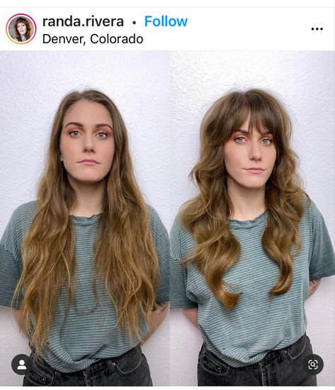 Long Wavy Haircuts, Layered Haircuts For Long Hair, Trendy Bangs, Branch Frame, Haircuts For Ladies, Hair References, Modern Shag Haircut, Bangs Hairstyle, Shaggy Long Hair