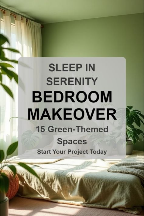 Green Bedroom Ideas Olive Green And Yellow Bedroom, Green Bedspread Room Ideas, Green Minimalist Bedroom, Green And Yellow Bedroom, Bedroom Aesthetic Cozy, Green Bedroom Ideas, Green Bedroom Decor, Green Accent Walls, Neutral Bedrooms