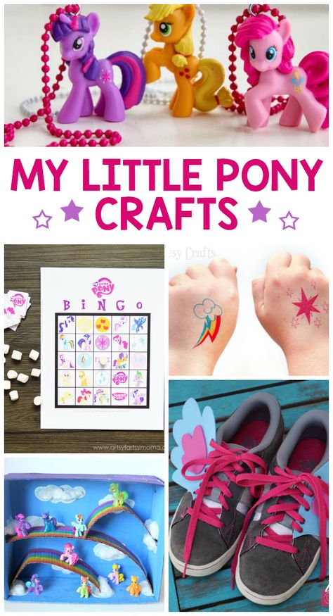 11 Adorable My Little Pony Crafts Inside Out Crafts, Inside Out Activities, My Little Pony Tattoo, Pony Birthday Party, My Little Pony Party, Cute Ponies, Pony Birthday, Kids Crafting, Fun Arts And Crafts