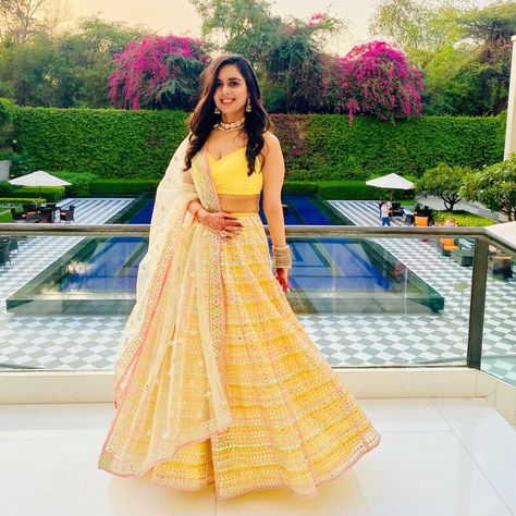 Net Lehenga, Lehenga Skirt, Draped Blouse, Embroidered Lehenga, Early Christmas Shopping, Embroidered Wedding, Wedding Lehenga, Lemon Yellow, Lehenga Choli