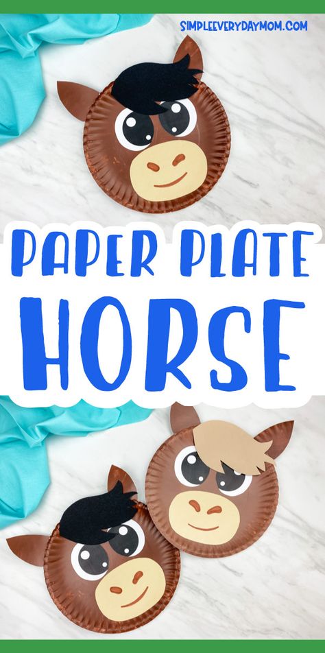 Paper Plate Horse, Seahorse Craft, Rodeo Crafts, Wild West Activities, Wild West Crafts, Cowboy Crafts, Farm Animal Crafts, Pig Crafts, Western Crafts