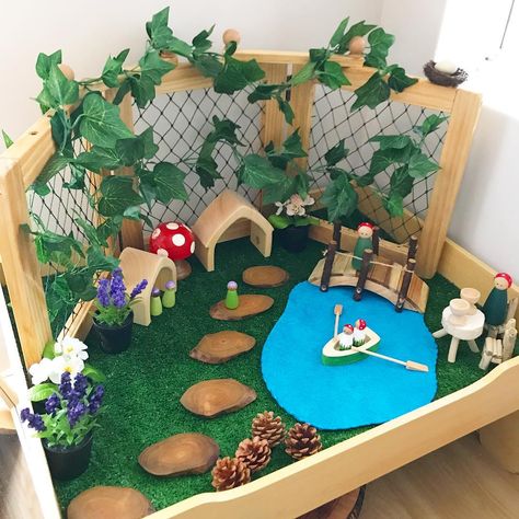 Spring Provocations, Small World Play Ideas, Play Props, Play Table, Small World Play, Play Ideas, Preschool Ideas, Fairy Land, Table Ideas