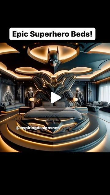 Inspiring Designs on Instagram: "I don't know which superhero bed I want most!! 🤯🤯👏👏
#marvel #dccomics #geeky #interiordesign #ironman #batman #bedroomdesign" Ironman Bedroom, Batman Man Cave, Giant Superhero, Superhero Bed, Batman Bed, Marvel Bedding, Batman Bedroom, Marvel Bedroom, Bed Dressing