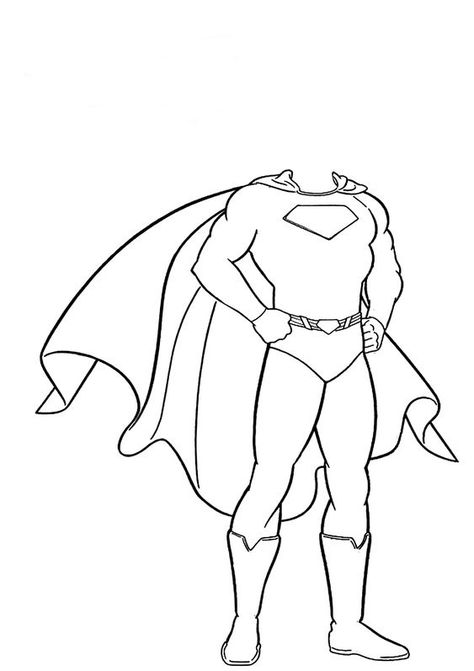 Superhero Body Template, Super Hero Body Template, Super Hero Coloring Sheets, Superhero Template, Super Hero Day, Hero Crafts, Theme Carnaval, Superman Birthday, Toddler Teacher