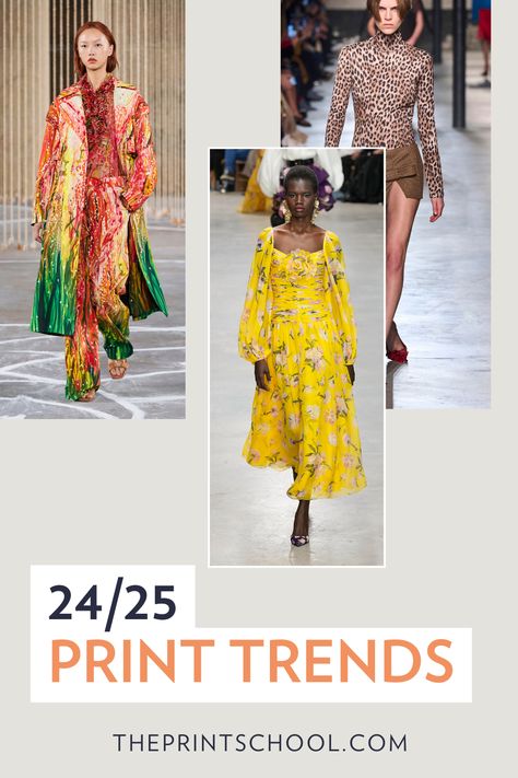 Explore the print trends brands are buying this year with Longina Phillips Designs. From bold animal skins and art-inspired prints to dreamy ombres and feminine florals, there's lots to discover. 

Blog here: https://www.theprintschool.com/blog/24-25-runways-the-print-trends-selling-now Print Trends 2025, Trend 2023 Fashion, 2025 Fashion Trends, Trends 2025, Trend 2023, Color Board, 2025 Fashion, Fashion Forecasting, Fall 24