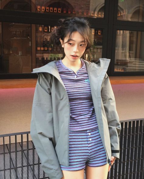 Achihara STRIPED BASE LAYER LONG-SLEEVED T-SHIRT Today😆#misstt#achihara#top#tshirt#design#ootd #outfit#share Tshirt Design, Ootd Outfit, Base Layer, Ootd, T Shirt, Instagram, Design