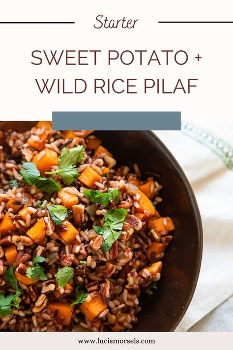 Sweet Potato Wild Rice, Wild Rice Pilaf, Wild Rice Recipes, Rice Pilaf Recipe, Pilaf Recipes, Cooking Wild Rice, Rice Cooker Recipes, Yummy Fall Recipes, Rice Pilaf