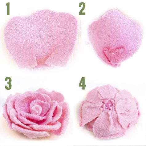 Felt Roses with Scrap Felt – Benzie Design Felt Flower Template, Felt Flowers Patterns, Felt Bouquet, Felt Flower Tutorial, Felt Flower Wreaths, Felt Flowers Diy, Origami Rose, Fleurs Diy, Felt Roses