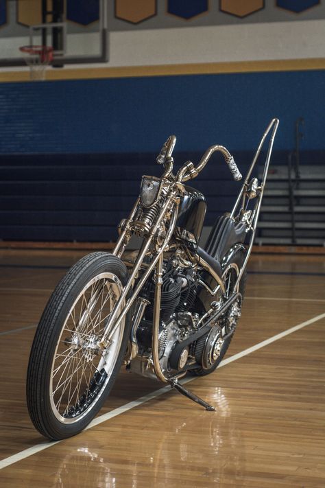 1940 Stainless Steel Knucklehead Chopper by Christian Newman. Photos: Brandon Fischer (@soulofire_. ) Knucklehead Chopper, 70s Chopper, Panhead Chopper, Triumph Chopper, Old School Chopper, Harley Davidson Fatboy, Classic Harley Davidson, Chopper Bike, Harley Davidson Street Glide