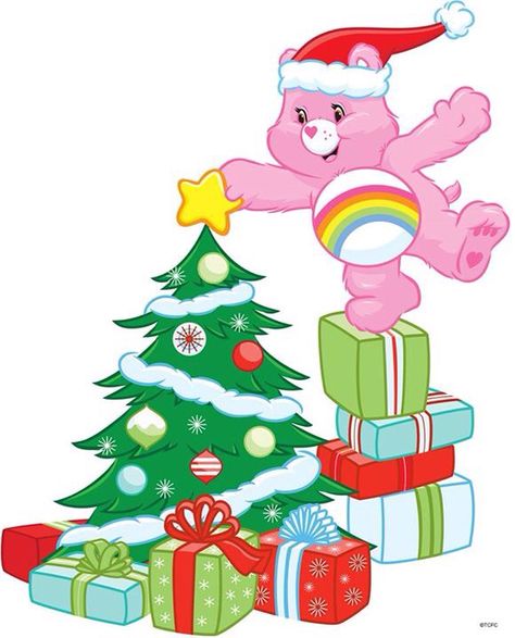 Christmas Cheer Bear Christmas Care Bear, Carebears Christmas, Houses Decorated For Christmas, Care Bear Christmas, Care Bears Christmas, Mickey Mouse Printables, Christmas Gift Tags Free, Christmas Wallpaper Iphone Cute, Care Bears Vintage