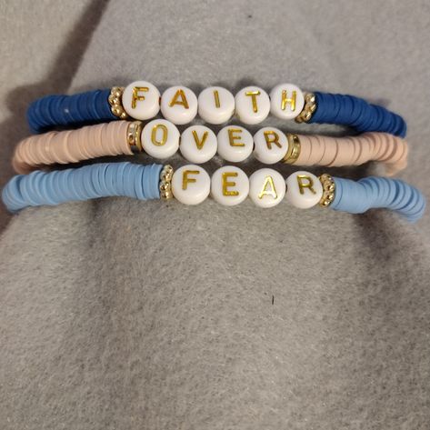 God Clay Bead Bracelet, Faith Clay Bead Bracelet, Cute Matching Clay Bead Bracelets, Christian Clay Bracelet Ideas, Softball Clay Bead Bracelet, Hieshi Clay Bracelets, Cute Summer Clay Bead Bracelets, Clay Bead Bracelet Ideas With Words, Wwjd Bracelet Clay Beads