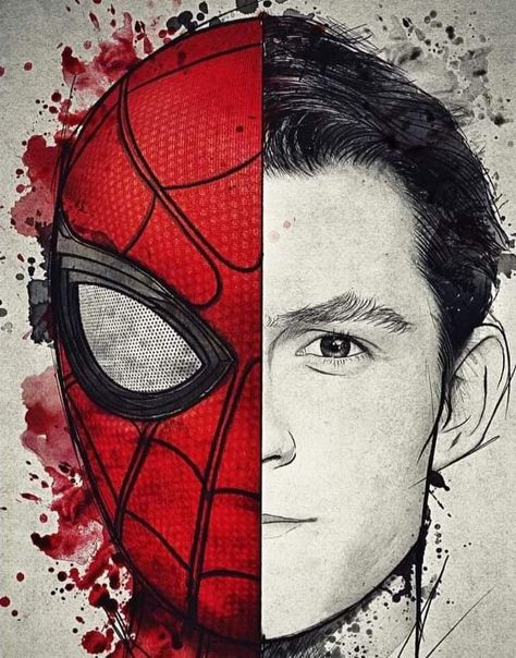 Drawing Spiderman, Spiderman Tom, Marvel Art Drawings, Spiderman Drawing, Tobey Maguire, Spiderman Homecoming, Spiderman Art, Marvel Art, Tom Holland