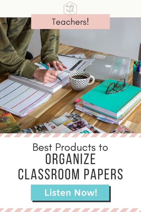 Looking to organize all the papers in your classroom? This podcast episode shares paper organization supplies you need in your classroom and how to use them. Paper Organization Classroom, Classroom Paper Organization, Paper Hacks, Classroom Mailboxes, Organization Teacher, Organize Classroom, Classroom Supplies Organization, Organization Classroom, Organization Supplies