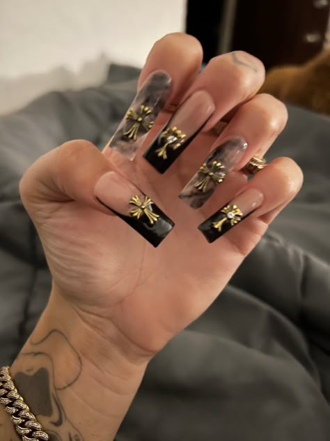 Medium Black Nails, Oldies Nails, Unusual Nail Designs, Summer Nails Summer, Summer Nails 2023, Nails Summer Nails, Hard Nails, Grunge Nails, Classy Acrylic Nails