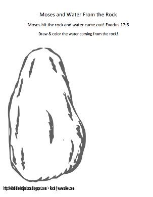 Moses Strikes The Rock Craft, Moses Strikes The Rock Activity, Water From A Rock Craft, Moses Water From Rock Craft, Water From The Rock Bible Craft, Water From Rock Bible Craft, Moses Parting The Red Sea Coloring Page, Moses Gets Water From The Rock, Preschool Bible Activities