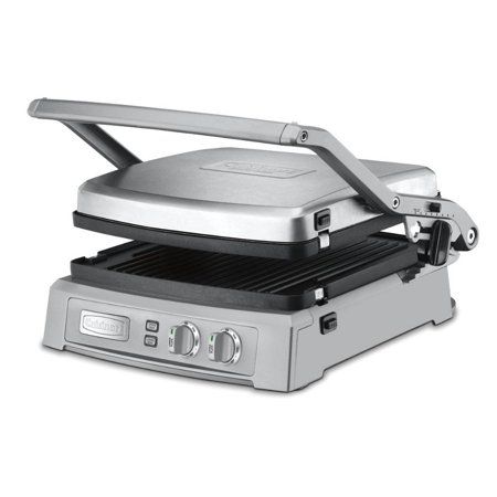 $100 -- grill plates come off for easy cleaning -- Free 2-day shipping. Buy Cuisinart Gr-150 Electric Griddler Deluxe at Walmart.com Indoor Grills, Panini Sandwiches, Electric Griddle, Burger Press, Spice Mill, Ultimate Breakfast, Grill Brush, Indoor Grill, How To Make Pancakes