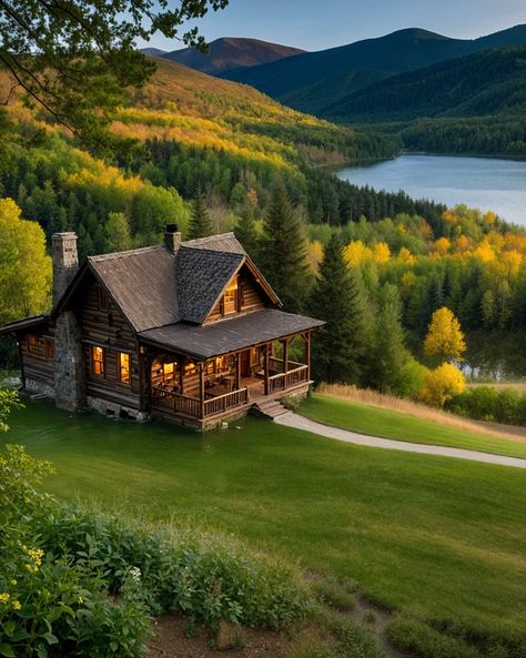 Mountain Cabin Dreams Mountain Lodge Aesthetic, Cabin In Mountains, Lodge Aesthetic, Breakfast With A View, Dream House Aesthetic, Architecture Blueprints, Crisp Morning, Cabin Aesthetic, Dream Vacation Spots