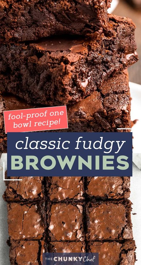 Fudgy Brownies Recipe, Chewy Brownies Recipe, Cocoa Powder Brownies, Chocolate Texture, Brownies From Scratch, Fudgy Brownie Recipe, Chewy Brownies, Brownie Toppings, Dessert Bar Recipe