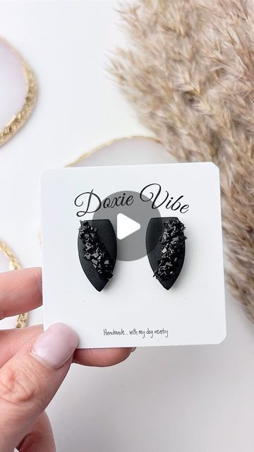 @doxievibe | Handmade Clay Earrings… with my dog nearby on Instagram: "The Chloe statement stud earrings are a must have! These are one of my personal favorites because it’s edgy and classy at the same time!

Available in my Etsy shop, link in bio
#clayearrings #statementearrings #studearrings" Statement Stud Earrings, Handmade Clay Earrings, Polymer Clay Flowers, Clay Flowers, Handmade Clay, My Dog, Clay Earrings, Statement Earrings, Link In Bio