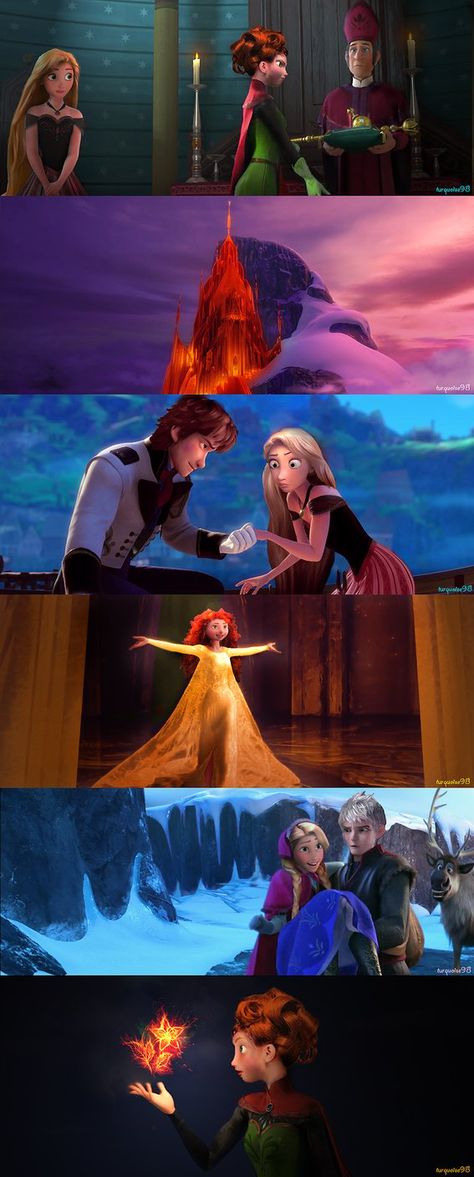 The Big Four Merida And Hiccup, Disney Mignon, Frozen And Tangled, Big Four, Big Six, Disney Crossovers, The Big Four, Hiccup, To Infinity And Beyond