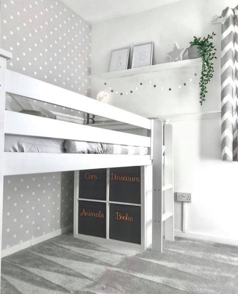 Mum transforms her son’s bedroom using Argos and eBay bargains – and there’s even a secret play area under the bed Bulkhead Bedroom, Cute Playroom, Box Room Bedroom Ideas, Small Boys Bedrooms, Cabin Beds For Kids, Space Things, Small Kids Bedroom, Small Bedroom Interior, Children's Bedroom Ideas