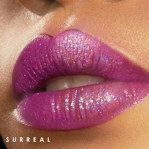 Glitter Flip Lipstick Surreal - Royal Purple Color Cosmetics Ciaté London Magenta Lipstick, Creme 21, Shimmer Lip Gloss, Crayon Lipstick, Glitter Liquid, Glitter Lipstick, Ciate London, Purple Lipstick, Brown Lipstick