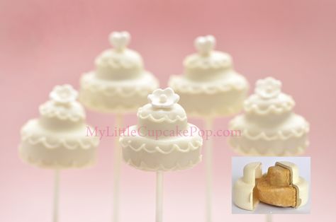 Shaped Cake Pops, Wedding Cake Cake, Mini Wedding Cakes, Wedding Cake Pops, Cake Pop Molds, Menu Inspiration, Shaped Cake, Cake Molds, Cake Shapes